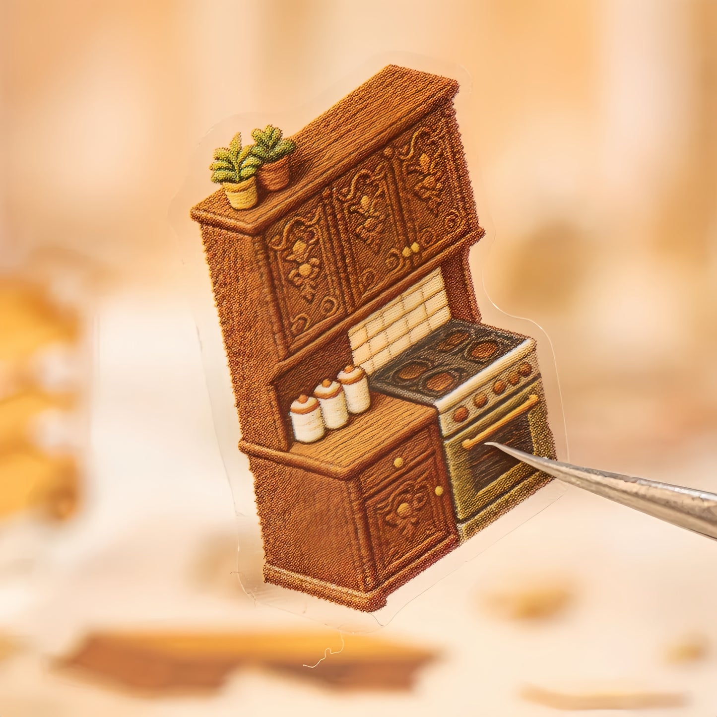Embroidery Dwellings 3D Sticker Book