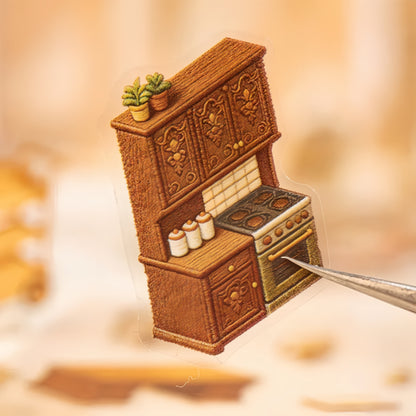Embroidery Dwellings 3D Sticker Book