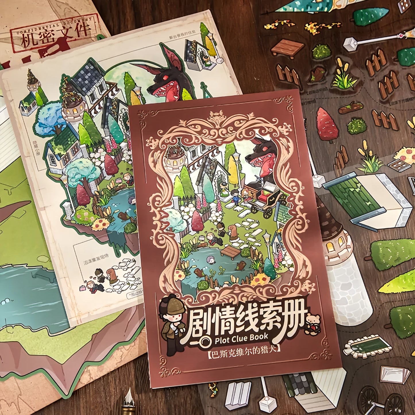 Mist Theater Detective Story 3D Sticker Book