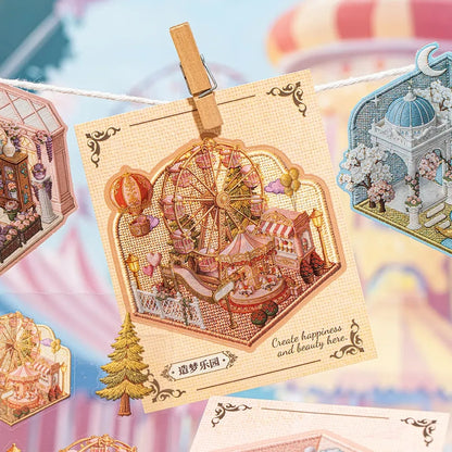 Embroidery Dwellings 3D Sticker Book