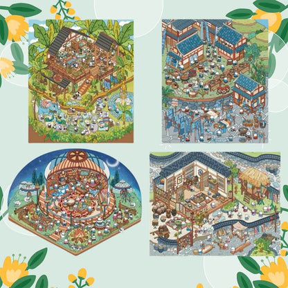 Colors of Heritage 3D Sticker | 4 Cute Miniature Scenes