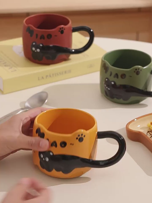 Black Kitty Ceramic Mug