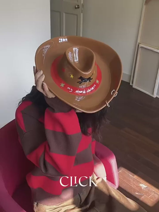Cowboy Hat-Shaped Ceramic Plate