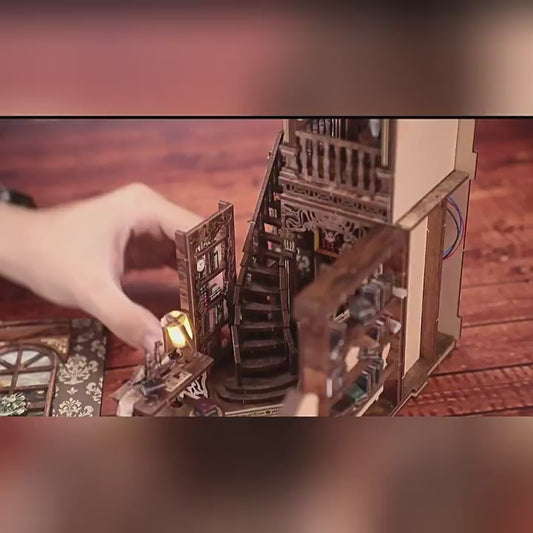 Antique Book Collector's Room DIY Miniature House - English Instructions