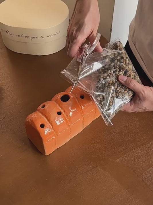Bread-Shaped Ceramic Vase